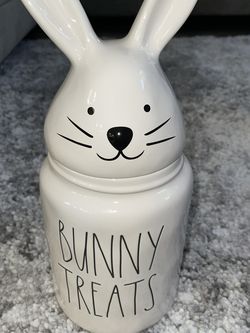 Rae Dunn Bunny Treats Large Canister