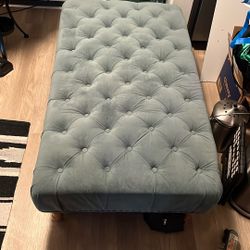 Teal ottoman