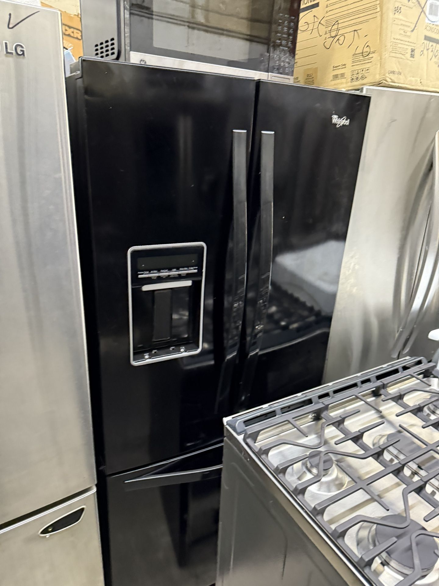 whirlpool refrigerator 30 inches 3 doir black