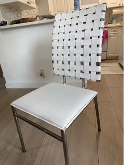 Set of 4 dining chairs white
