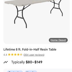 8ft White  Granite Sand granite Plastic Top Folding Table Banquet Table