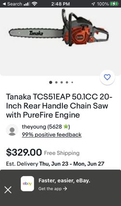 Image of Tanaka TCS 51EAP chainsaw at eBay