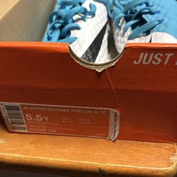 Nike hypervenomx phelon lll tf blu, blue/black / white  5.1/2