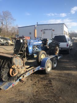 Ford 3600 with Broom Attachment