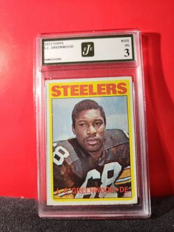 1972 TOPPS #101 L.C. GREENWOOD ROOKIE RC PITTSBURGH STEELER EJE 3