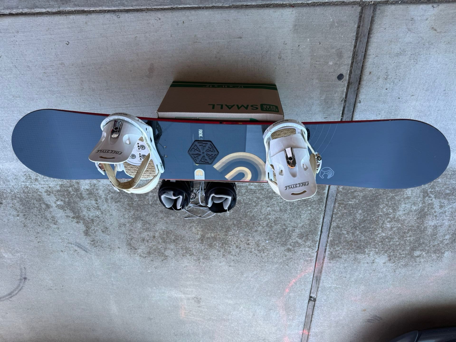 Used 60” Long With Burton Freestyle Bindings And Size 10” Boots 