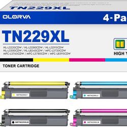 new TN229XL TN229 Toner Compatible for Brother TN229 Toner Cartridges Works for Brother MFC-L3780CDW HL-L3280CDW HL-L3220CDW MFC-L3720CDW , TN229XL 4