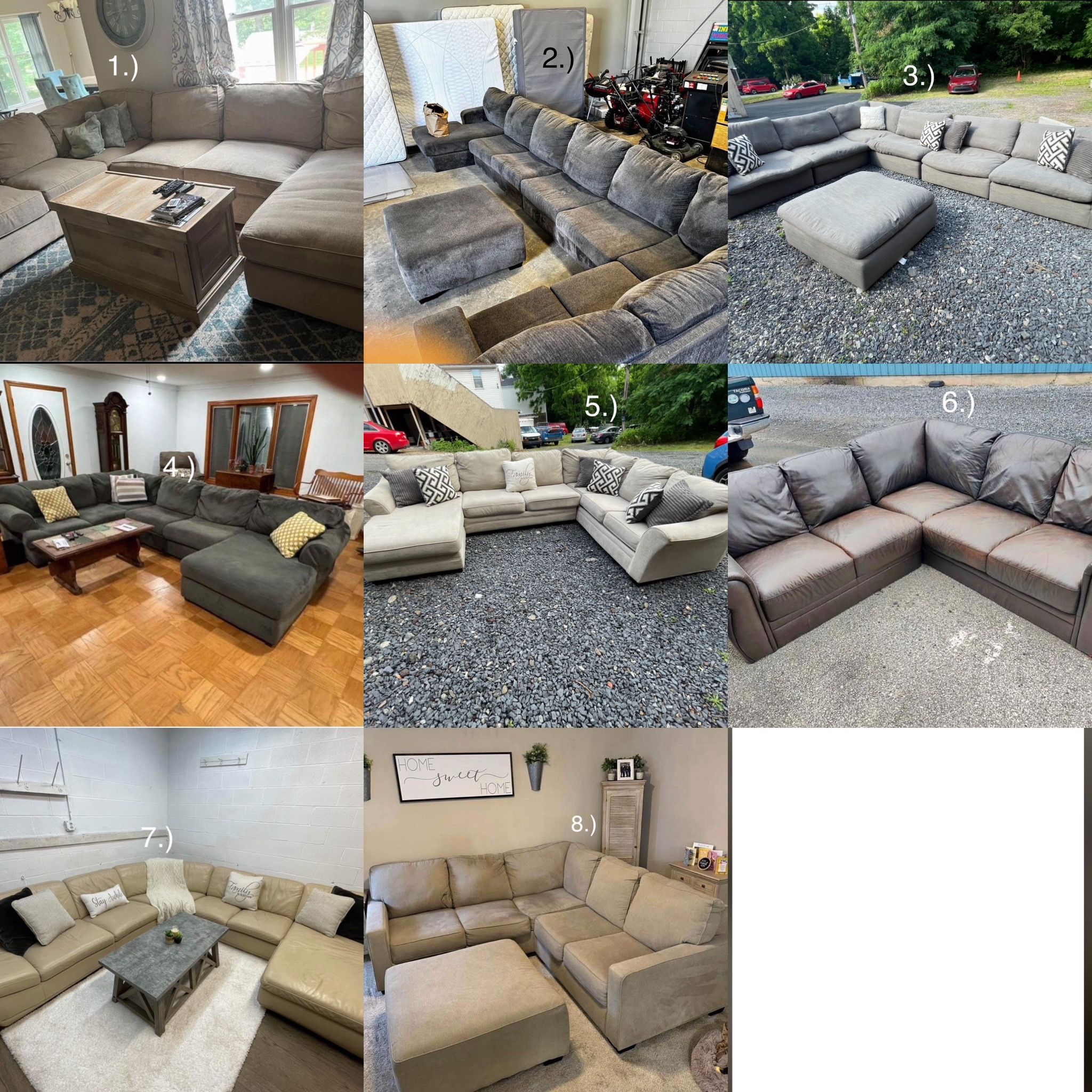 Sectional Couches. Delivery Available