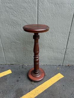 Vintage Claw Foot Wood Pedestal Stand