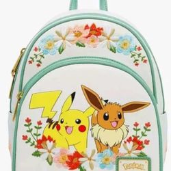 Pokemon Pikachu And Eevee Loungefly Mini Backpack 