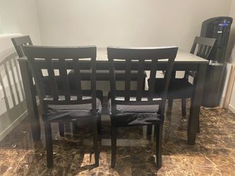 6 seat Black dining set