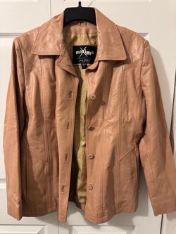 Maxima by Wilsons Tan Leather Jacket size M