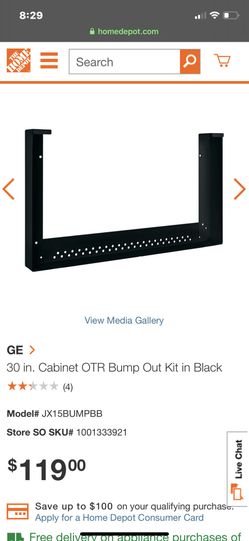 GE microwave bump out kit new