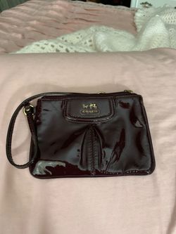 Burgundy Coach wristlet