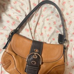 Coach soho brown leather bag