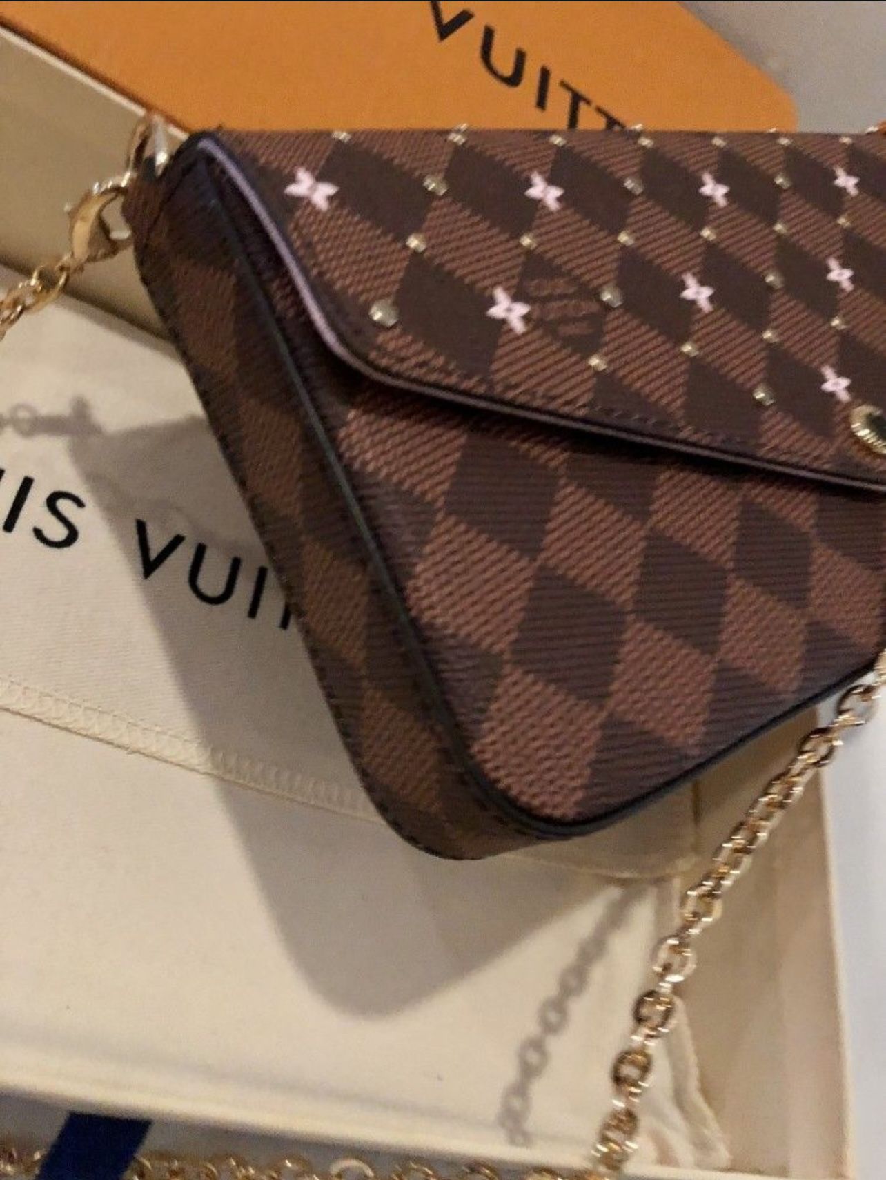 Louis Vuitton N63032 Felicie Pochette Damier Ebene – hello fashion