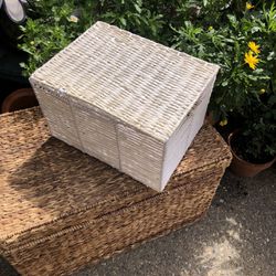 White Basket with Lid