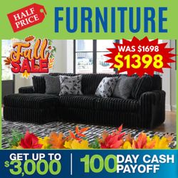 Black fabric sectional super sale ONLY 