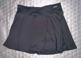 Justice Girls Black Pleated Active Tennis Skort - Size XL Plus