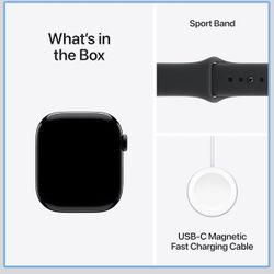 Apple Watch Series 11 [GPS + Cellular 42mm] Smartwatch with Jet Black Aluminum Case with Black Sport