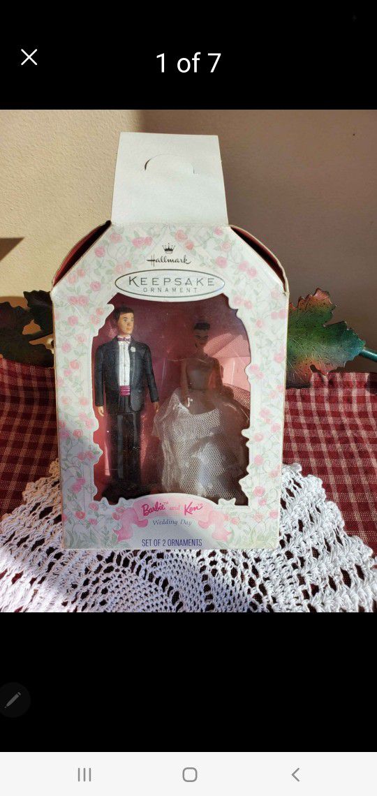 Barbie And Ken Wedding Day Cake Topper/ ornaments