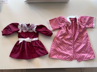 American Girl Pleasant Company Samantha Outfits Robe & Cranberry Dress