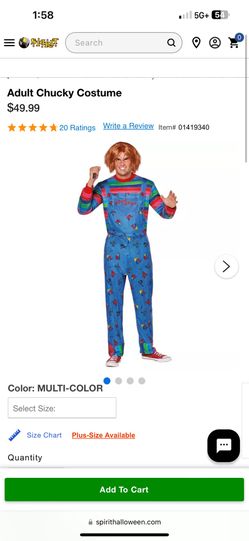 Chucky costume Men
