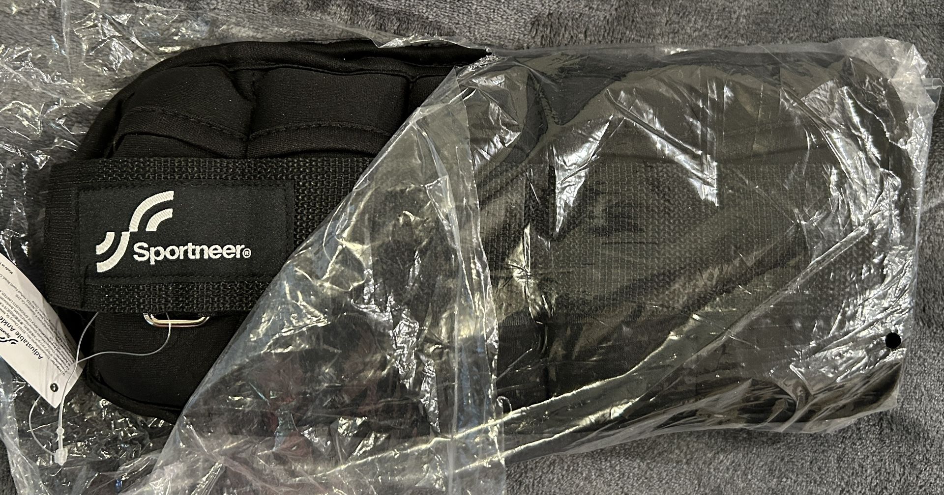 New Sportneer 5lb Adjustable Ankle Weight Set In Black
