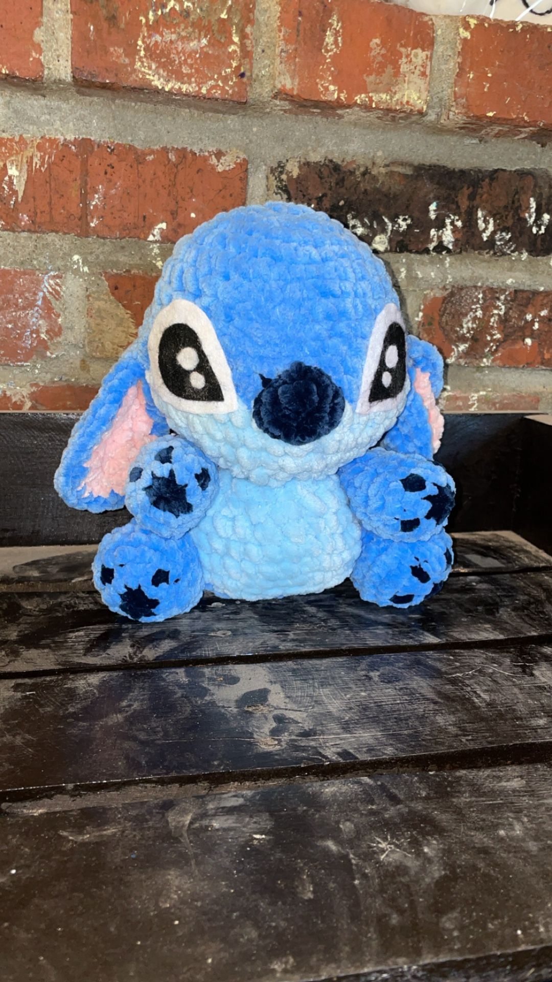 Crochet blue alien plush # 2 , alien “dog” plush, plush friend