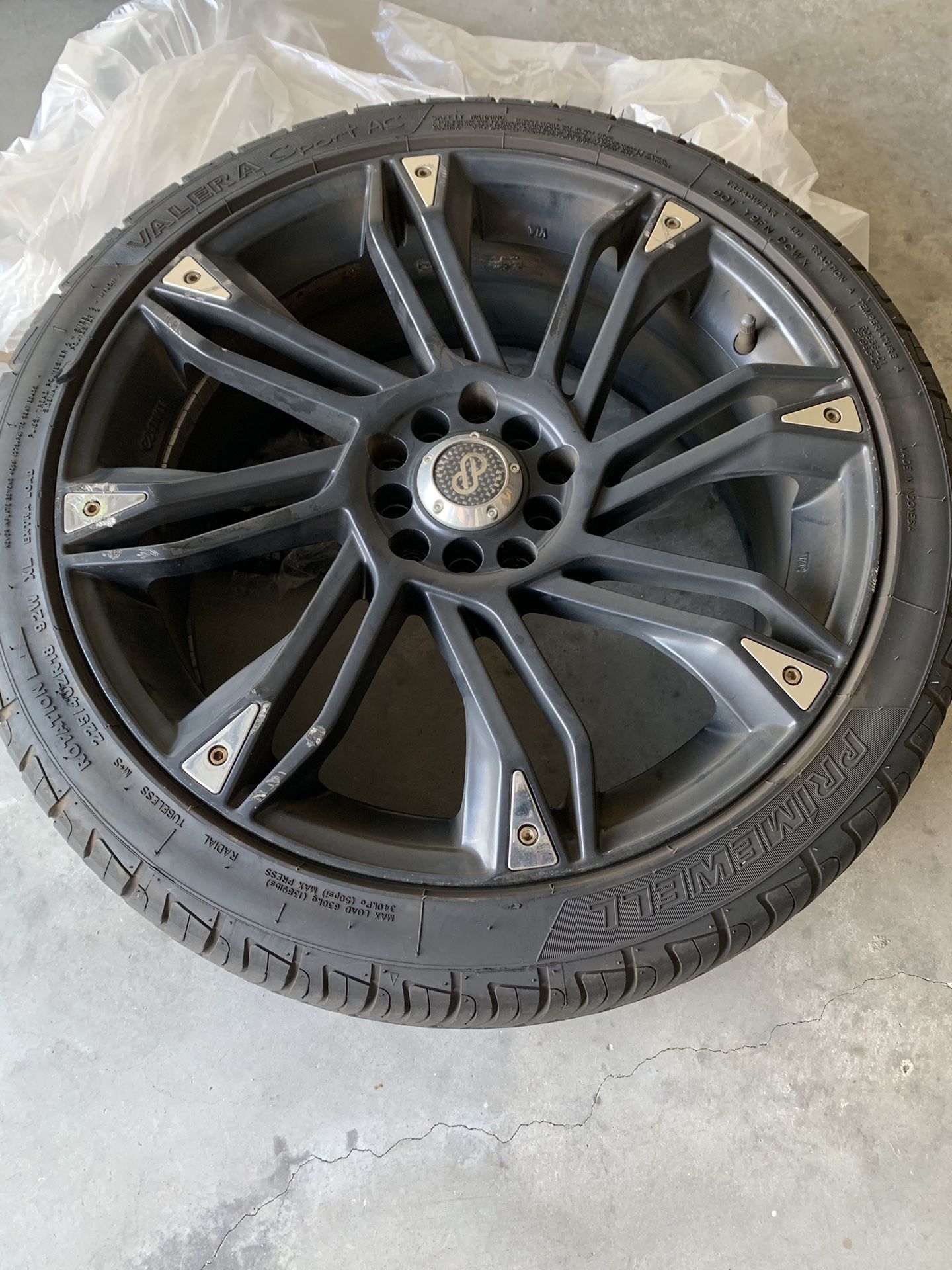 Enkei GW8 Matte Black Wheel/Rim with Tires X4