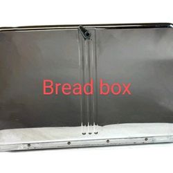 Large Vintage Chrome Bread Box Lincoln Beautyware 