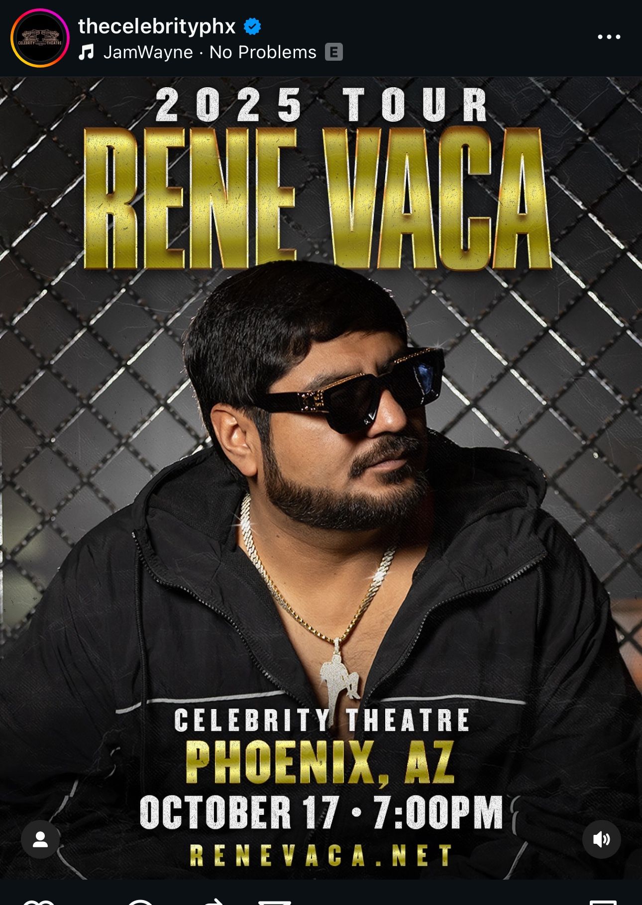 RENÉ VACA CONCERT 2 TICKETS