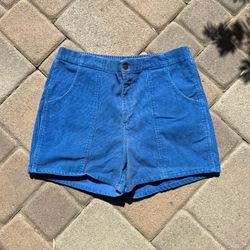 Vintage fast breakers Blue corduroy shorts