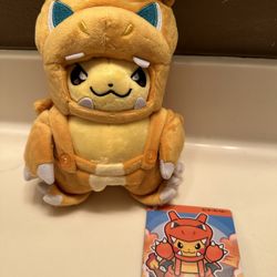 New Pikachu Wearing A Charizard Costume Pokemon Plush