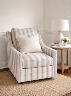 Striped rocking lounge chair