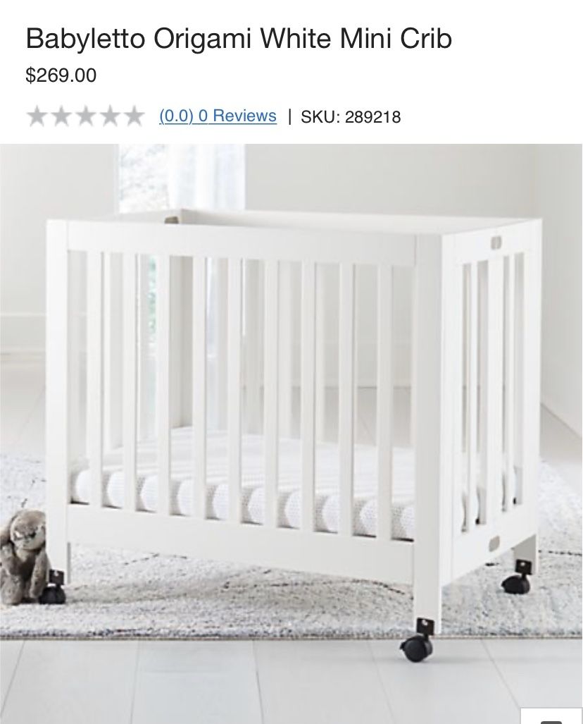 Babyletto Origami White Mini Crib