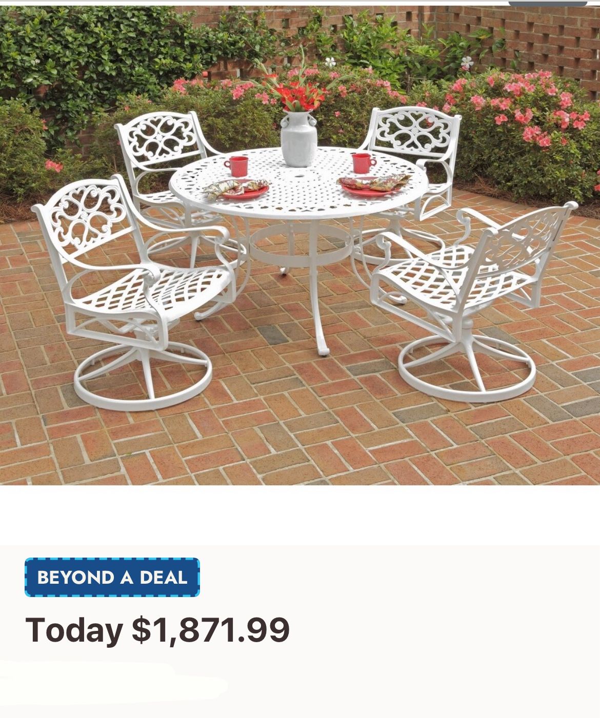 Pretty Outdoor Dinning Set & Rug & Umbrella 