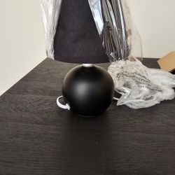 Modern Black Table Lamp –2 New (With Fabric Shade)