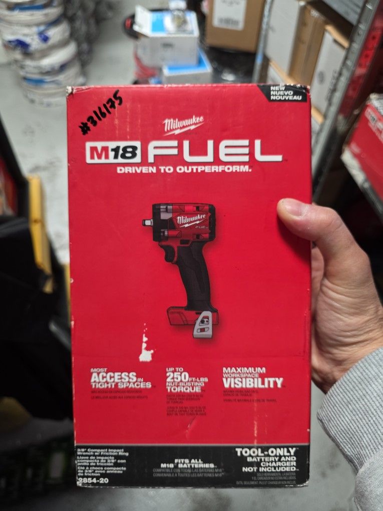 Milwaukee
M18 FUEL GEN-3 18V Lithium-Ion Brushless Cordless 3/8 in. Compact Impact Wrench with Friction Ring (Tool-Only)