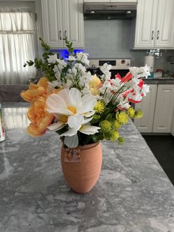 Set of 12 Lovely Terra Cotta 32 oz Vases.