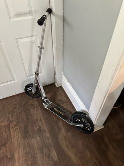 Razor A6 Folding Scooter – White, Large 10" Wheels, Anodized Aluminum, for Adults up to 220 lbs