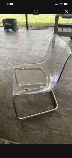 Desk chair, acrylic /chromeDesk chair, acrylic