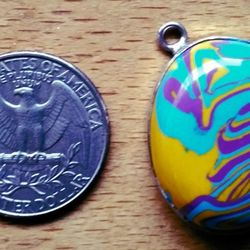 Sterling Silver Stone Pendant For Jewelry Making Destash