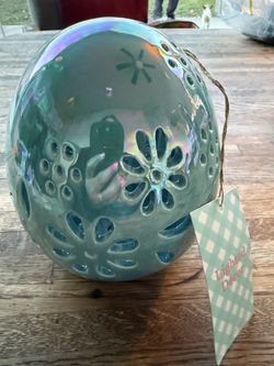 New Beautiful Glass Easter Lighted Egg Decor (Batteries Not Included) $5