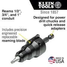 KLEIN TOOLS - Conduit Reamer Drill Head with #2 Square Recess Bit