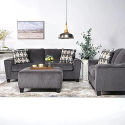 Abinger Smoke Gray Sofa Loveseat Set