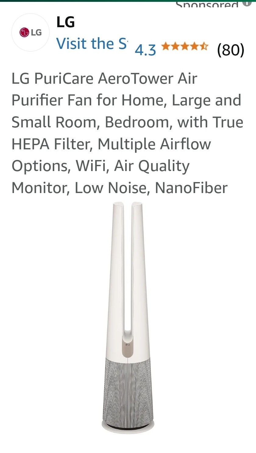 Tower Air Purifying Fan -LG Brand