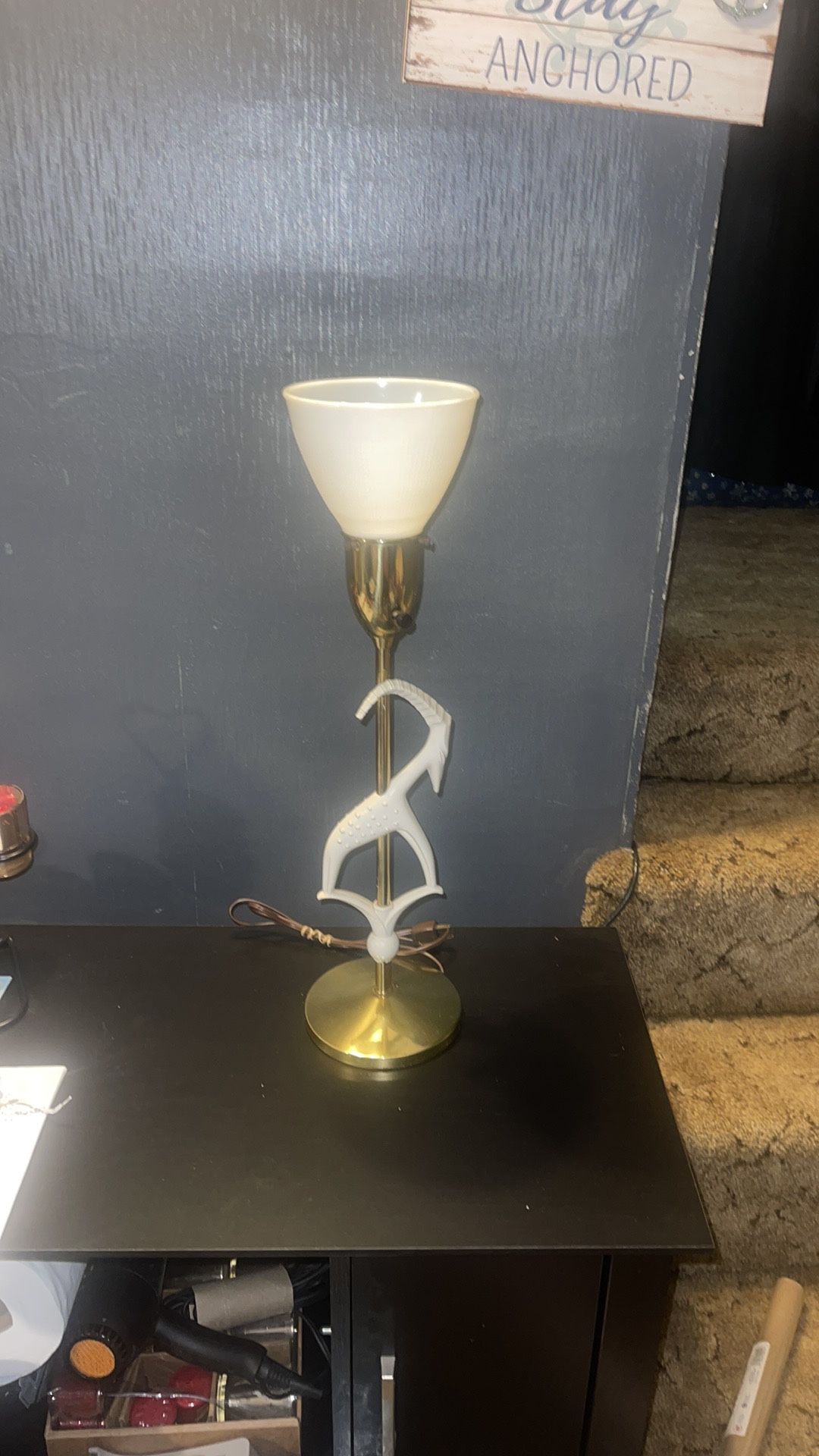 *RARE* Set Of 2 Vintage Rembrandt Gazelle Table Lamp Circa 1950