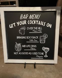 bar menu