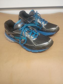 Brooks Ravenna 3 Medium D Men Black Blue Silver Mesh Running Shoes US Size 10.5